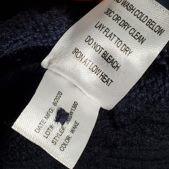 Johnnie-O Mens Wool Sweater Size Large Blue Quarter Zip Ribbed Pullover Preppy - Picture 6 of 11